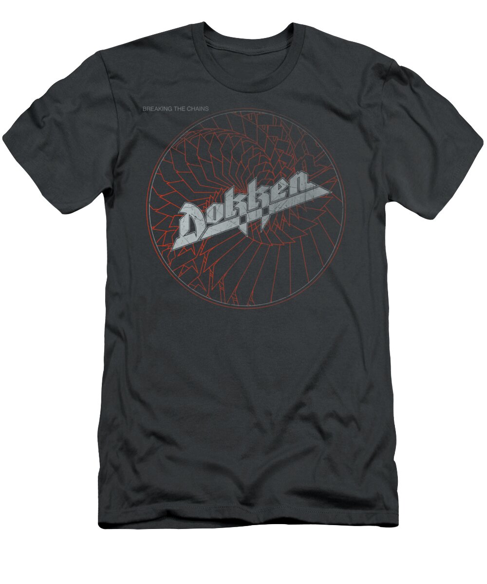  T-Shirt featuring the digital art Dokken - Breaking The Chains by Brand A