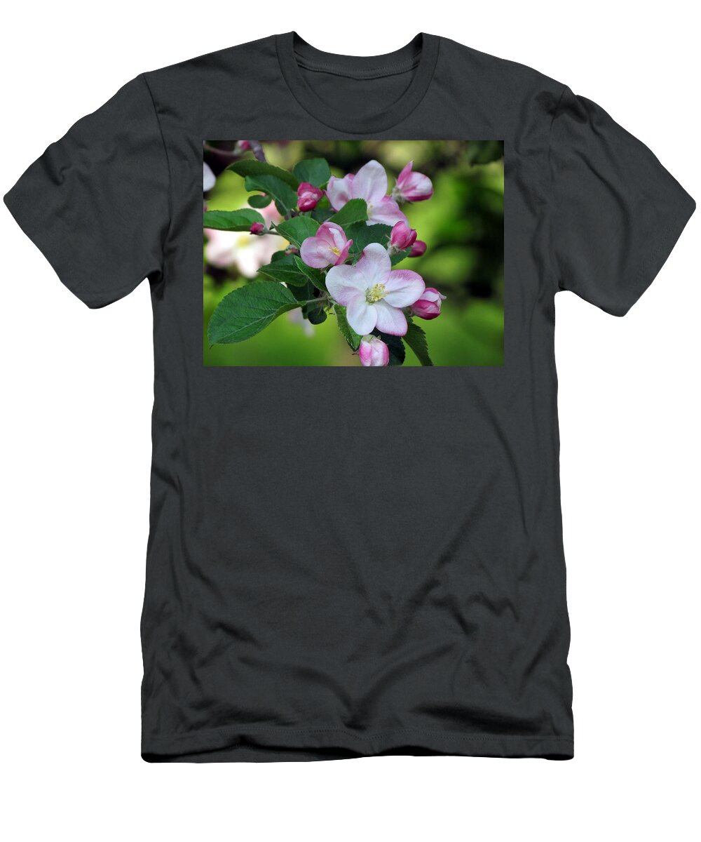 Door County T-Shirt featuring the photograph Door County Apple Blossoms by David T Wilkinson