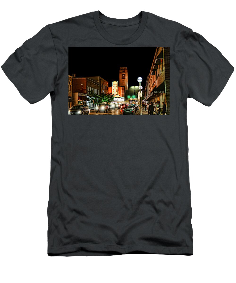 Mi T-Shirt featuring the photograph Downtown Ann Arbor by Pat Cook