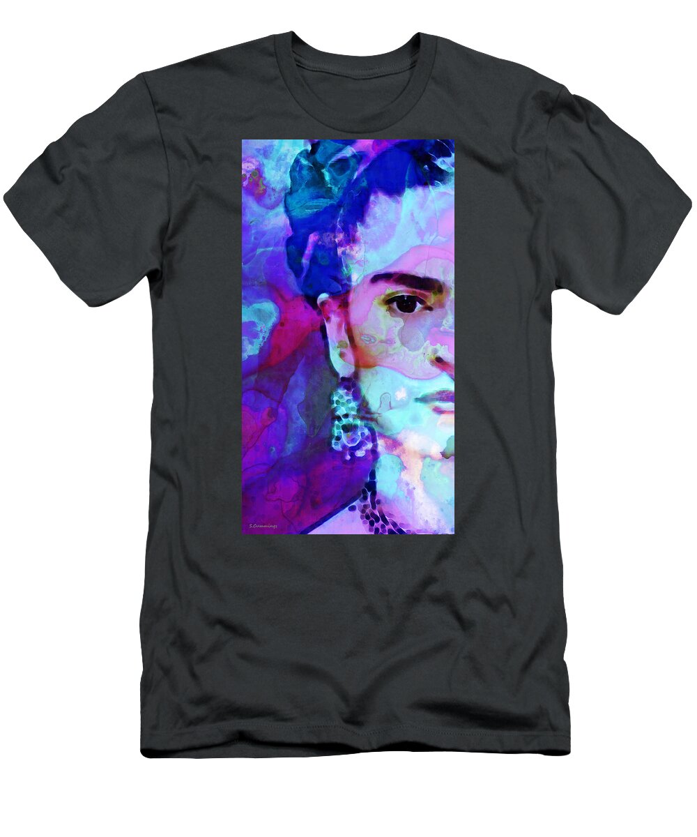 Frida Kahlo T-Shirt featuring the painting Dreaming of Frida - Art By Sharon Cummings by Sharon Cummings