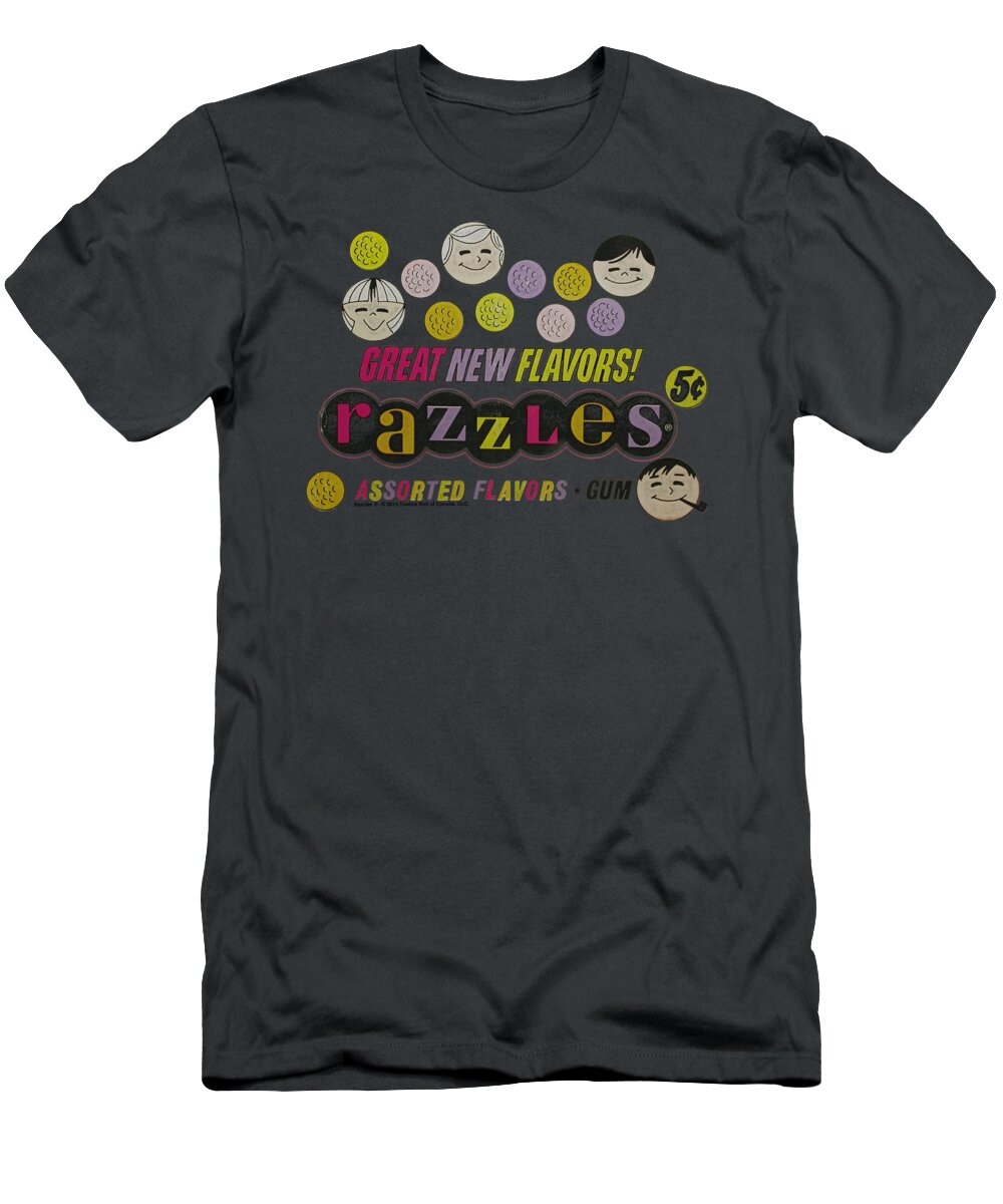 Dubble Bubble T-Shirt featuring the digital art Dubble Bubble - Razzles Retro Box by Brand A