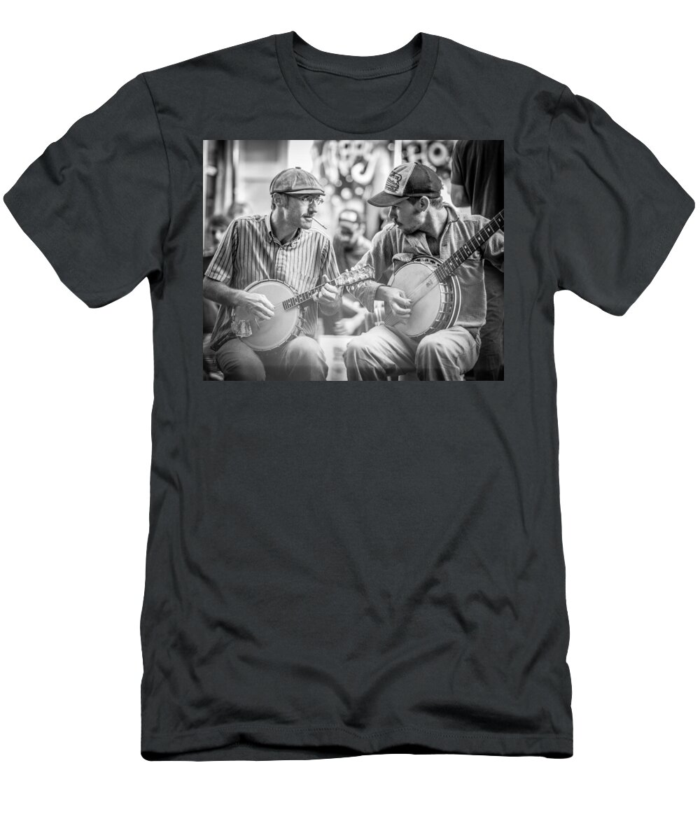 Music T-Shirt featuring the photograph Dueling Banjos by David Downs