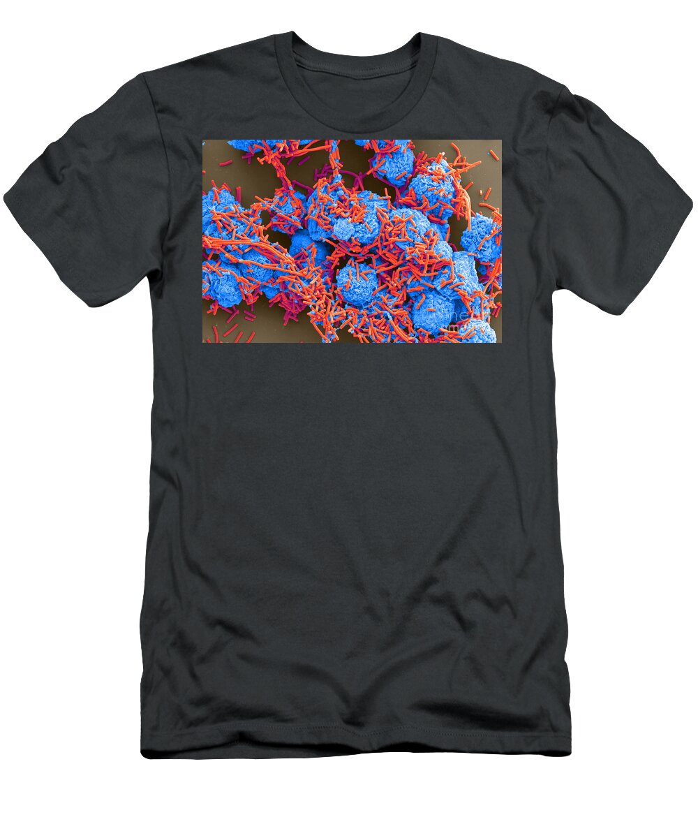 Science T-Shirt featuring the photograph E Coli And Macrophages Sem by Science Source
