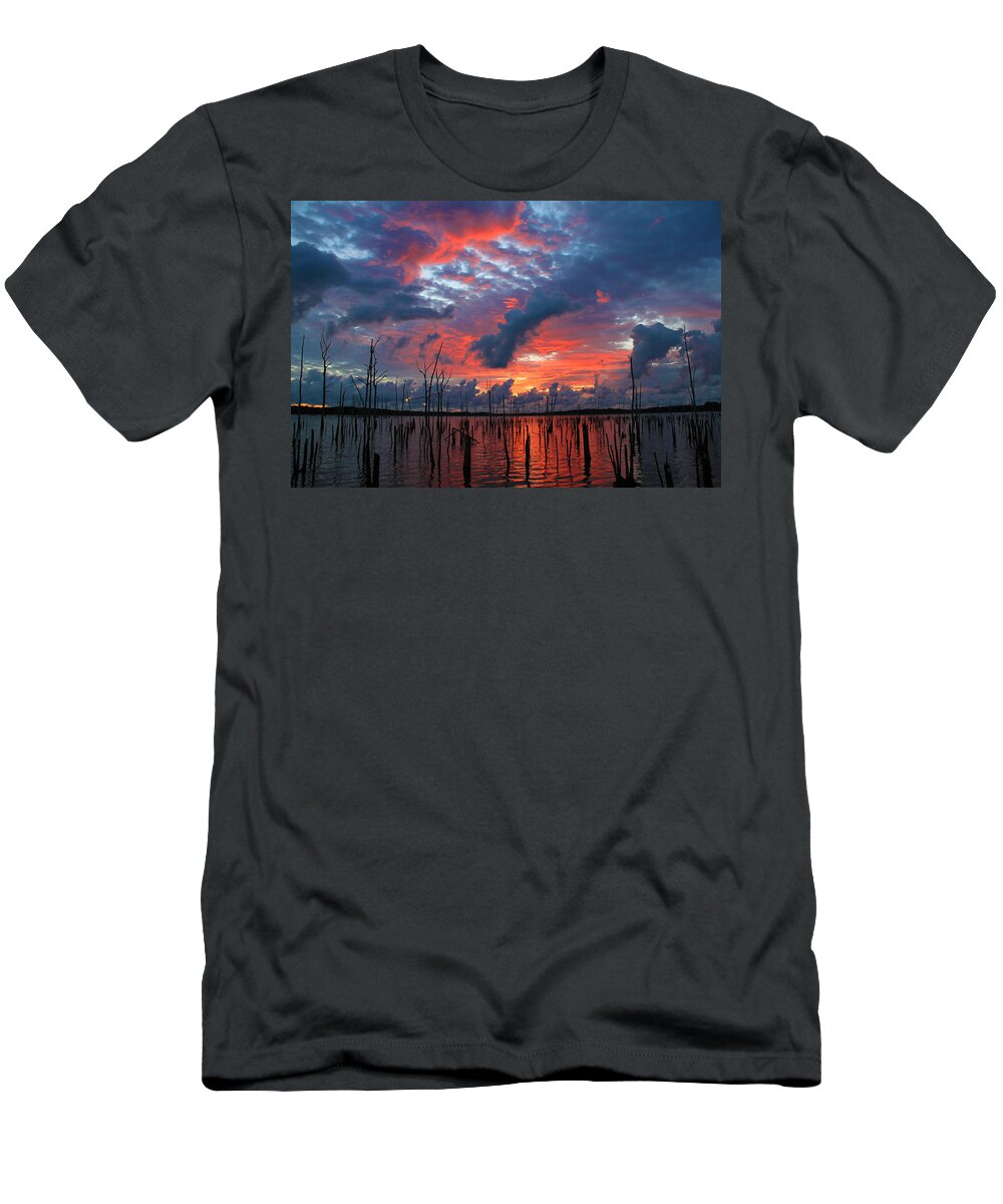 Sunrise T-Shirt featuring the photograph Early Dawns Light by Roger Becker