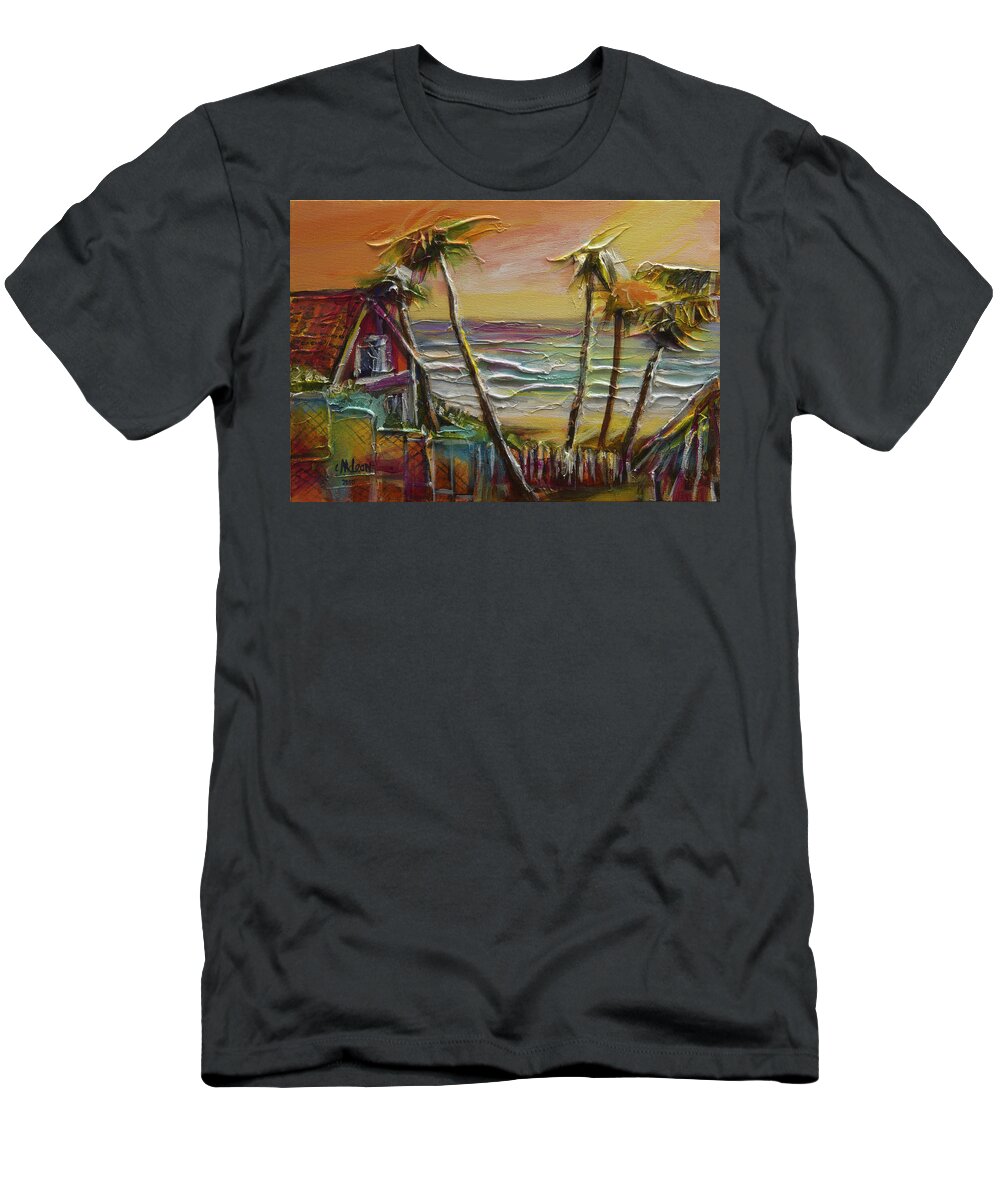 Abstract T-Shirt featuring the painting Easter Unwind Mayaro 1 by Cynthia McLean