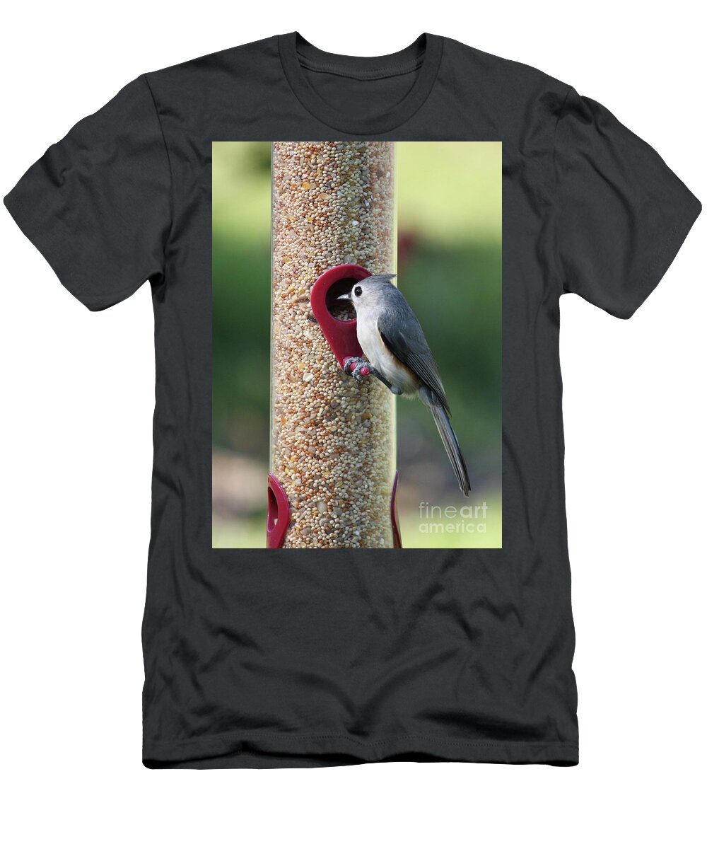 Eastern Tufted Titmouse T-Shirt featuring the photograph Eastern Tufted Titmouse by Carol Groenen