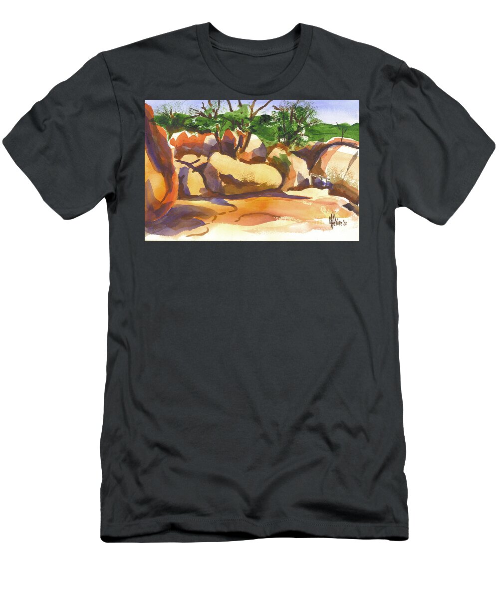 Elephant Rocks Revisited I T-Shirt featuring the painting Elephant Rocks Revisited I by Kip DeVore