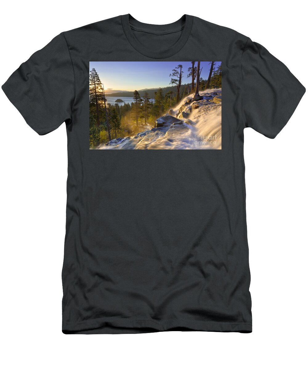 Sunrise T-Shirt featuring the photograph Emerald Bay sunrise Lake Tahoe California by Ken Brown
