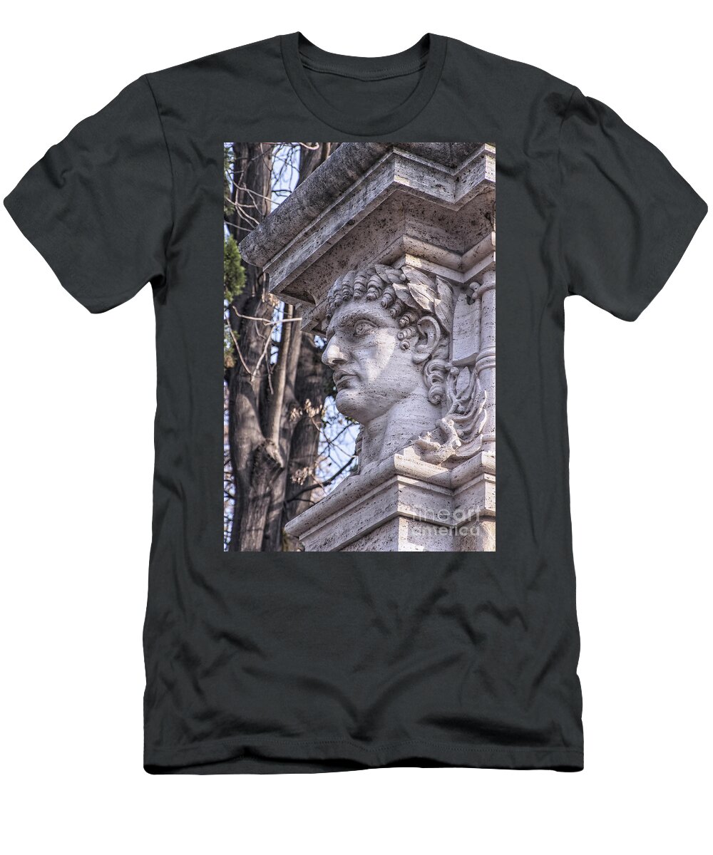 Domus T-Shirt featuring the photograph Emperor Head Statue by Antony McAulay