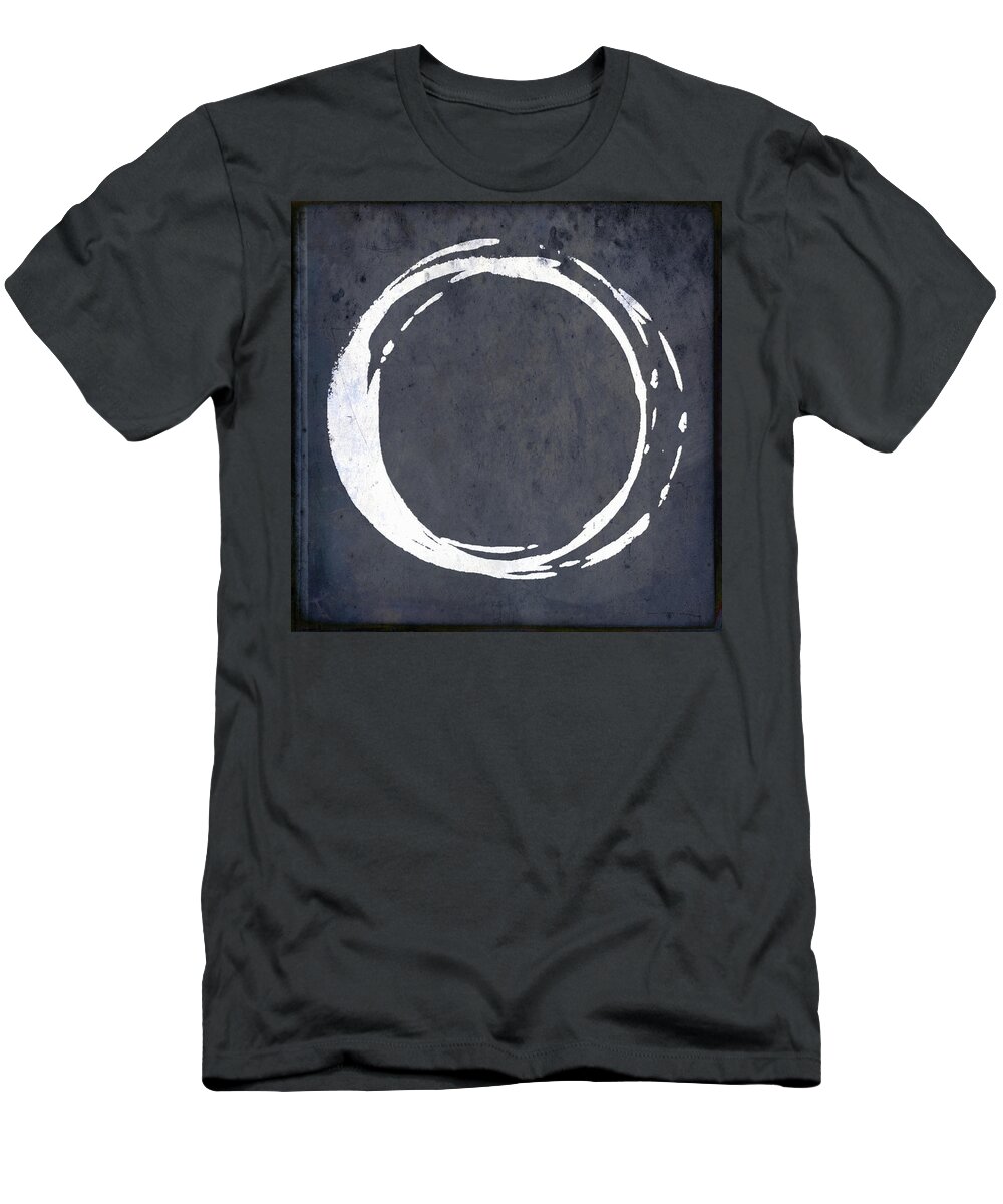 Blue T-Shirt featuring the painting Enso No. 107 Blue by Julie Niemela