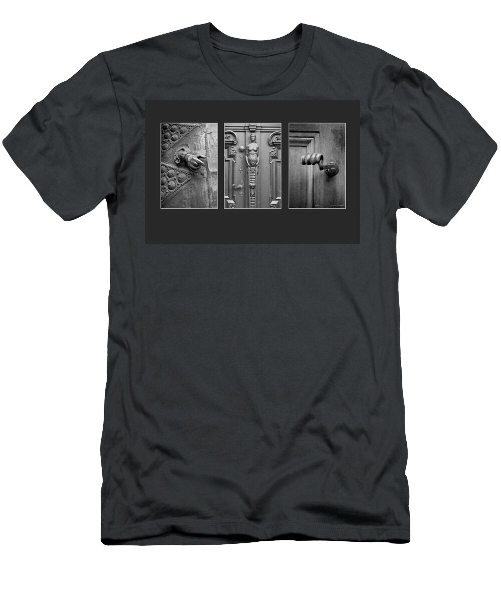 Triptych T-Shirt featuring the photograph Enter Triptych Image Art by Jo Ann Tomaselli