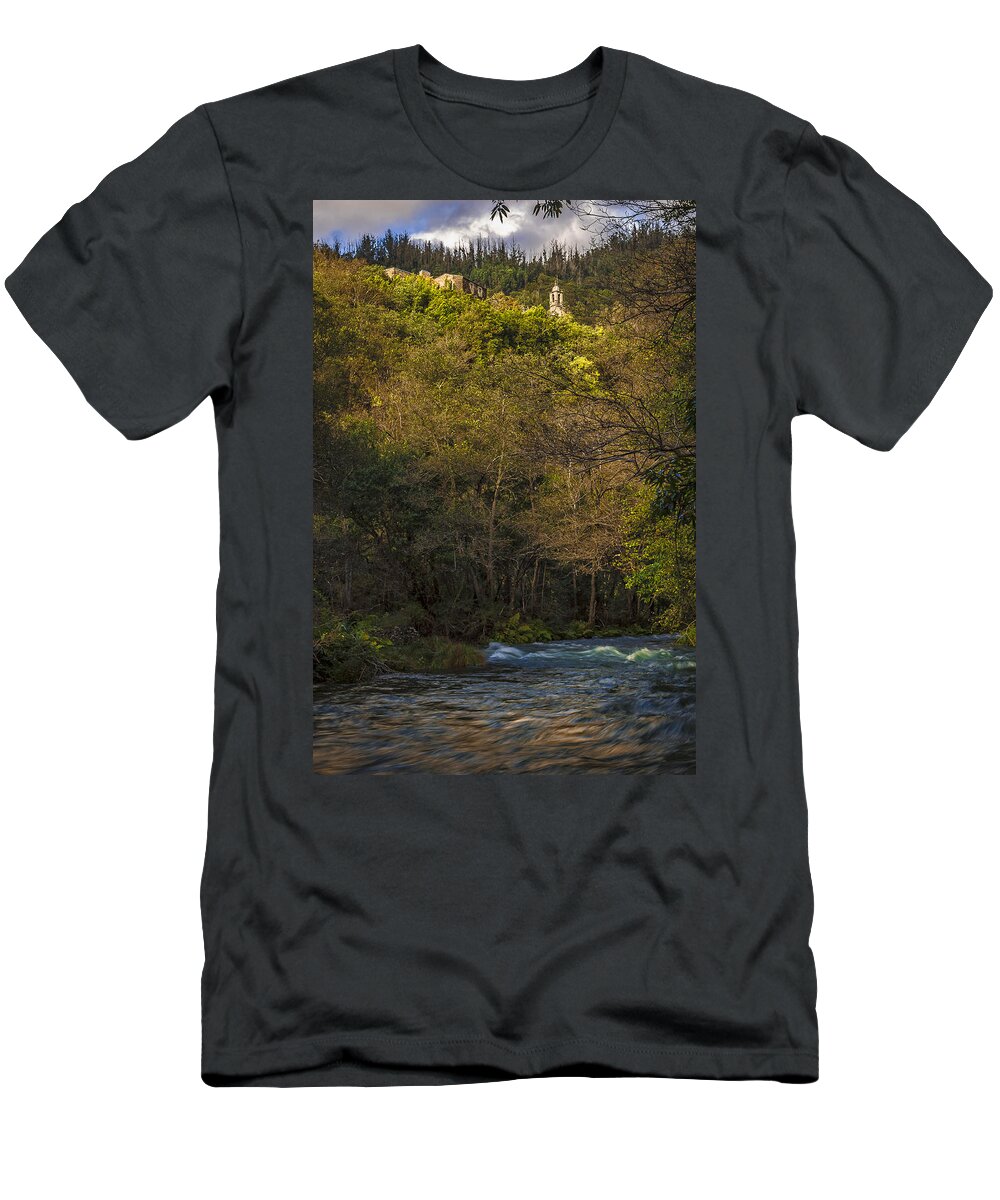 Caaveiro T-Shirt featuring the photograph Eume River Galicia Spain by Pablo Avanzini