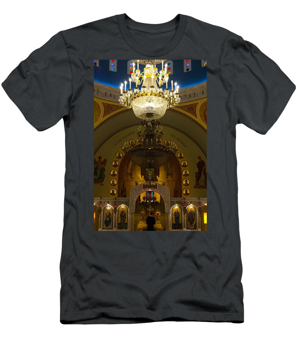 1948 T-Shirt featuring the photograph Evening Mass at St Sophia by Ed Gleichman