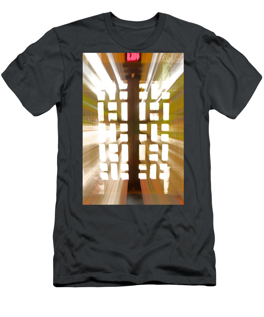 Abstract T-Shirt featuring the photograph Exit Doors by Stuart Litoff