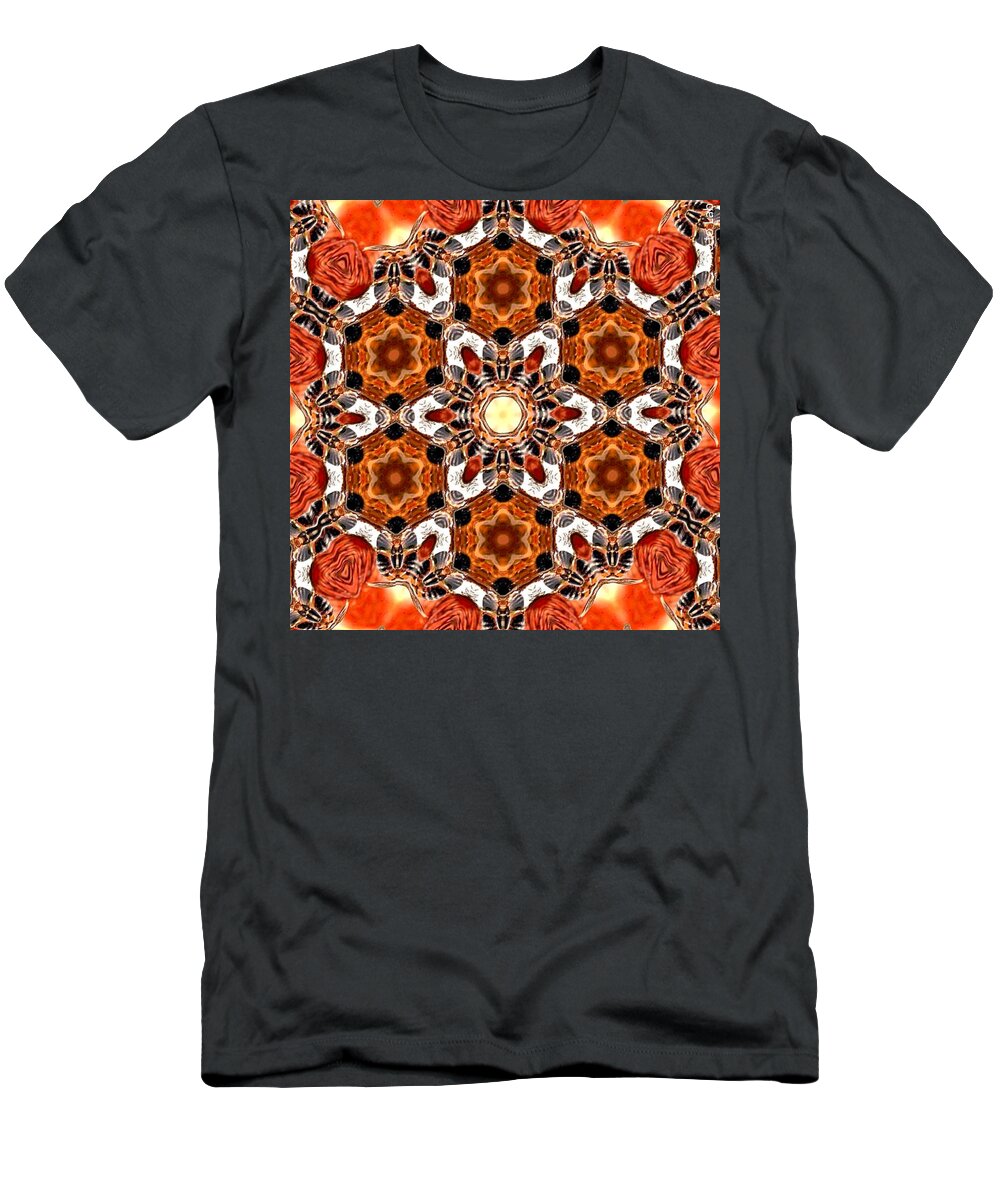 Digital Art T-Shirt featuring the digital art Eye Bee Mandala by Karen Buford
