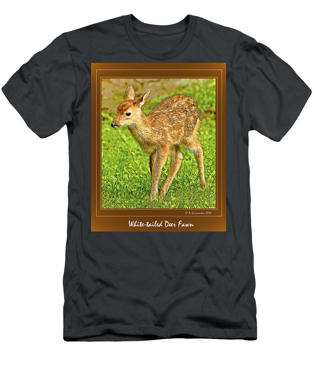 White-tailed Deer T-Shirt featuring the photograph Fawn Poster Image by A Macarthur Gurmankin