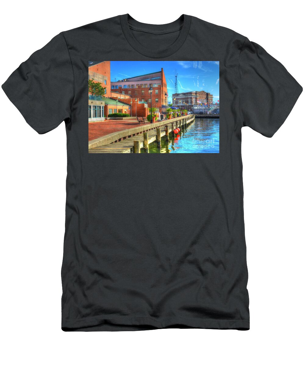 Fells Point T-Shirt featuring the photograph Fells Point Dock by Debbi Granruth
