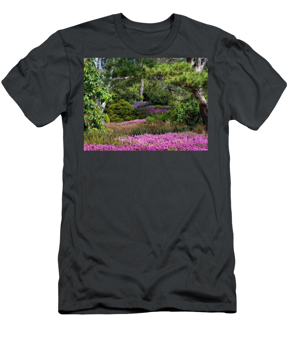 Fields Of Heather T-Shirt featuring the photograph Fields of Heather by Jordan Blackstone