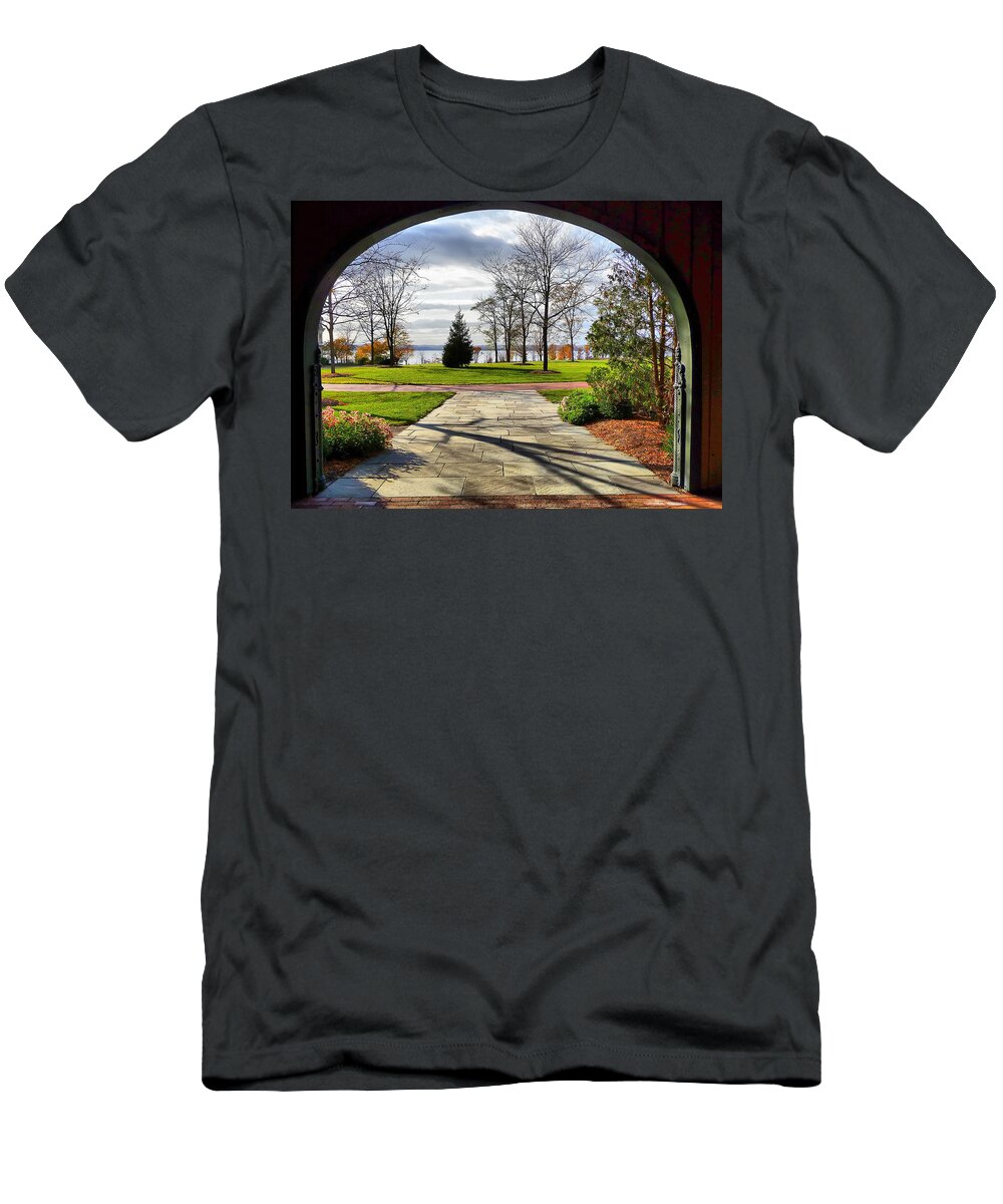 Finger Lakes T-Shirt featuring the photograph Finger Lakes View from Mackenzie Childs by Mitchell R Grosky