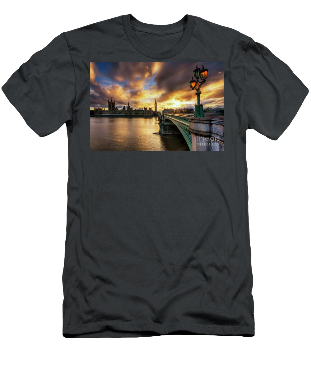 Yhun Suarez T-Shirt featuring the photograph Fire In The Sky by Yhun Suarez