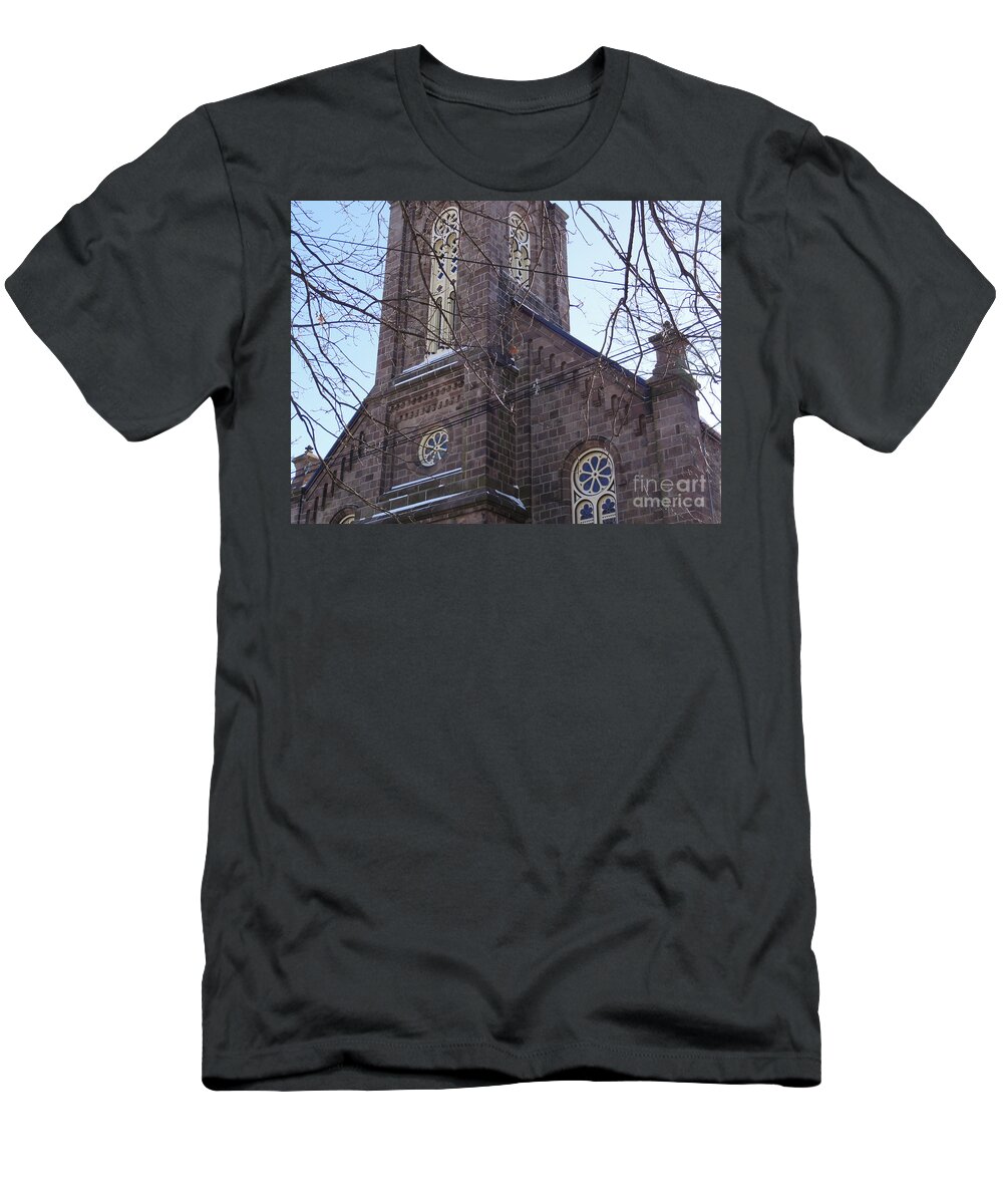 Architecture T-Shirt featuring the photograph First Baptist Church by Christopher Plummer
