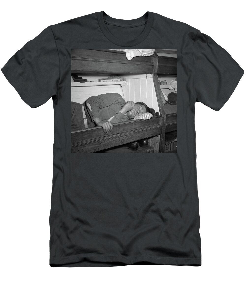 1943 T-Shirt featuring the photograph Fisherman, 1943 by Granger