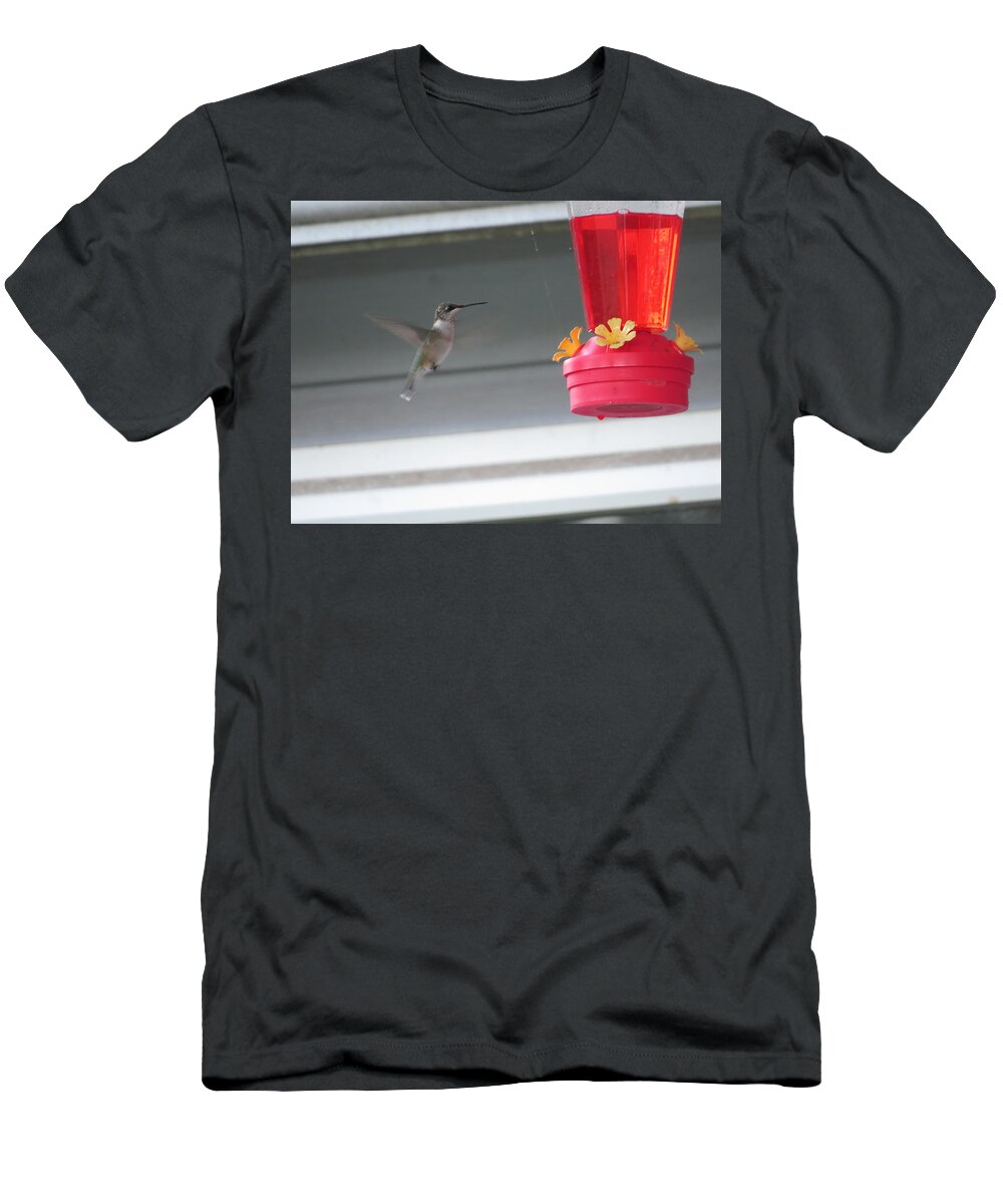 Ruby T-Shirt featuring the photograph Flies in for Food by Aaron Martens