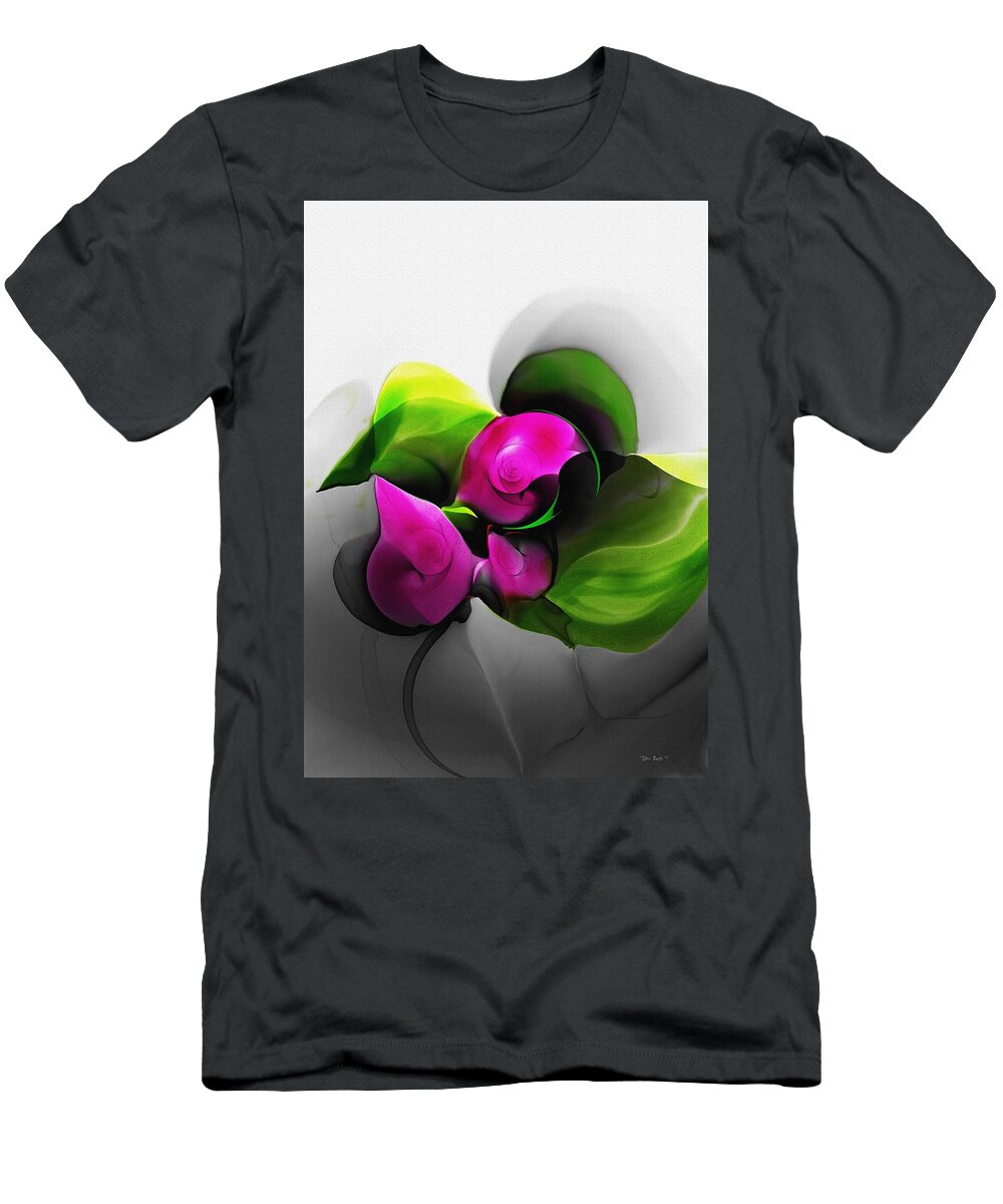 Fine Art T-Shirt featuring the digital art Floral Expression 111213 by David Lane