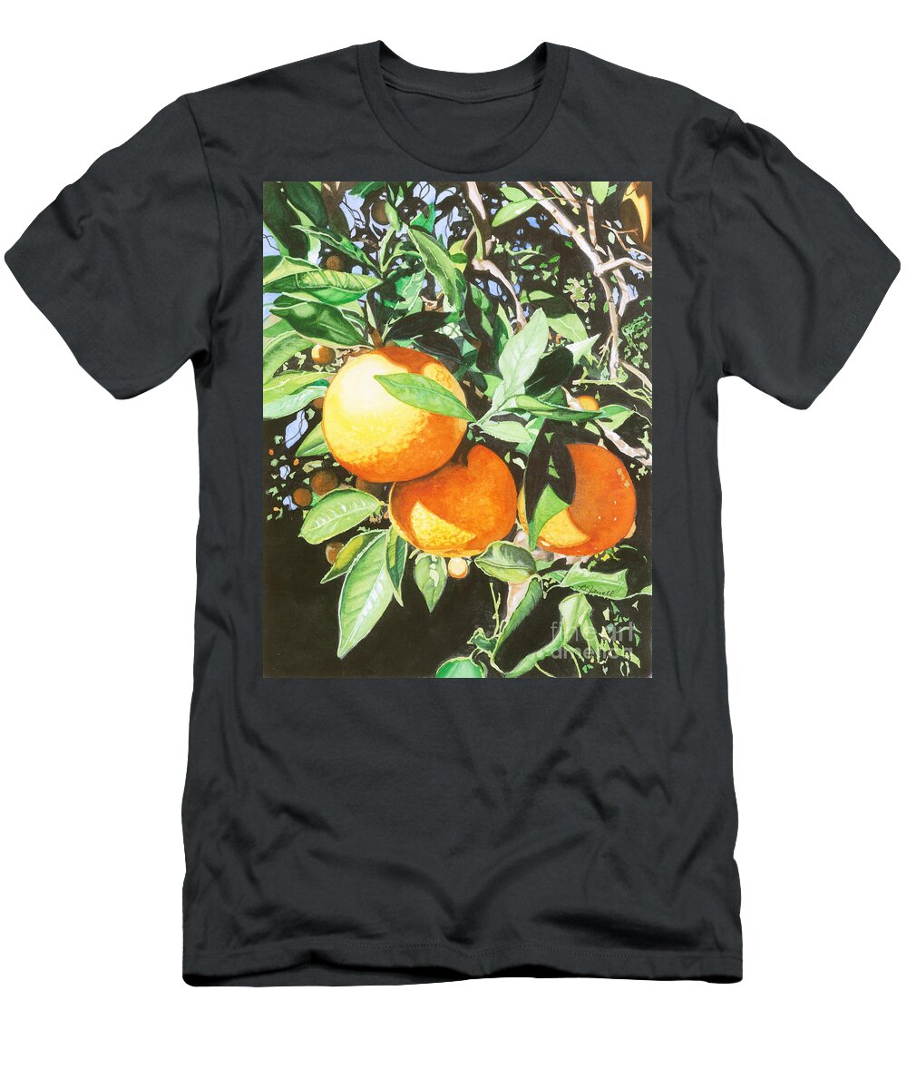 Fruit T-Shirt featuring the painting Florida's Finest by Barbara Jewell