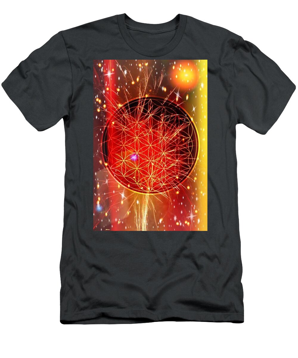 Digital Art T-Shirt featuring the digital art Flower Of Life by Karen Buford