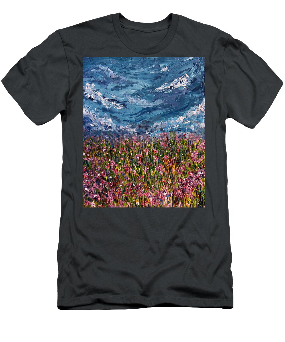Flowers T-Shirt featuring the painting Flowers of the Field by Meaghan Troup