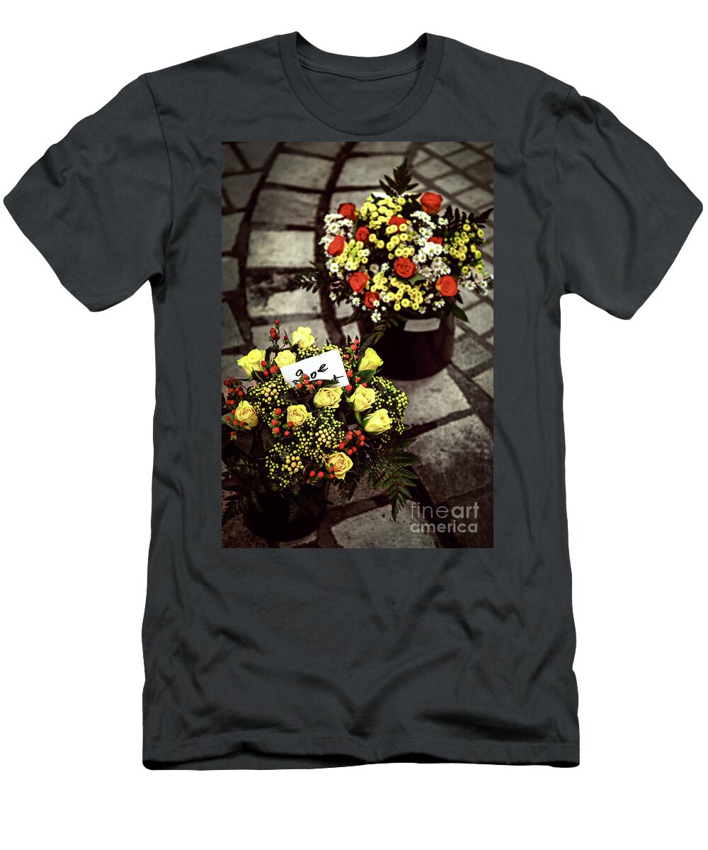 Flower T-Shirt featuring the photograph Flowers on the market in France by Elena Elisseeva