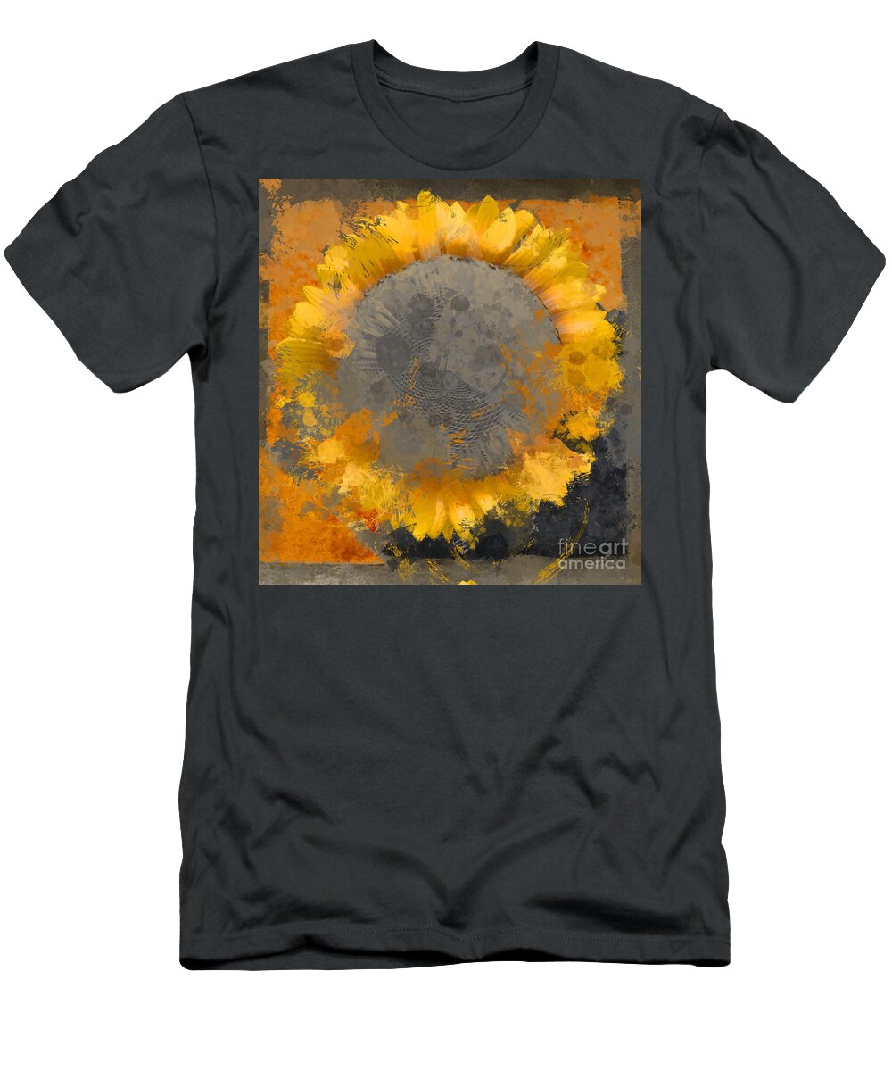 Flower T-Shirt featuring the digital art Flowersun - 09279gmn22b3ba13a by Variance Collections