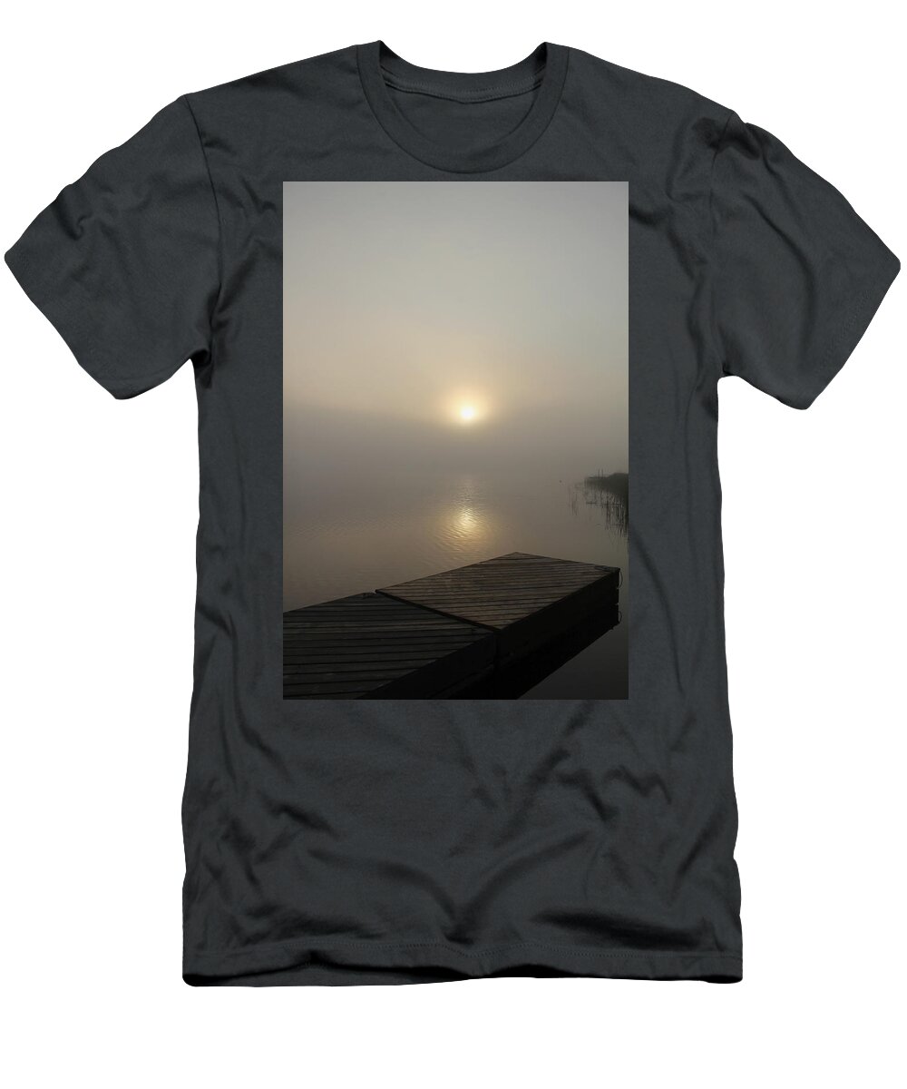 Fog T-Shirt featuring the photograph Foggy Reflections by Debbie Oppermann