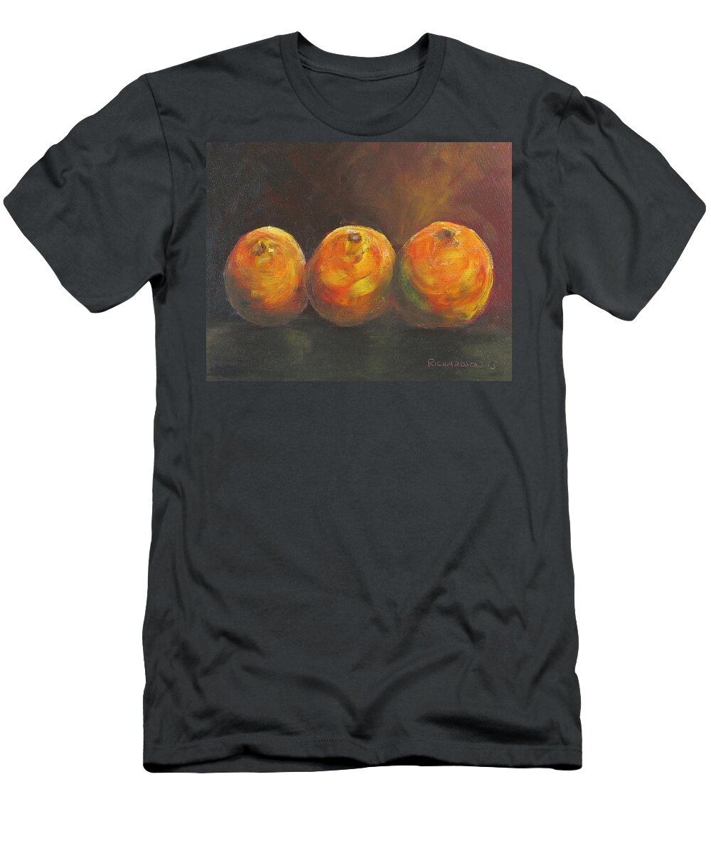Oranges T-Shirt featuring the painting For the love of three oranges by Susan Richardson