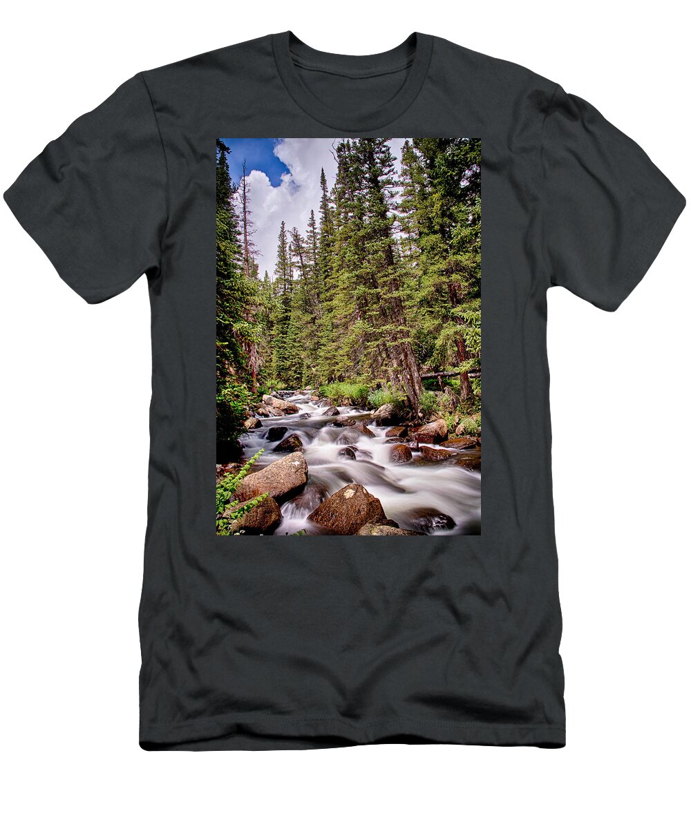 Mountain Stream T-Shirt featuring the photograph Forest Stream by James BO Insogna