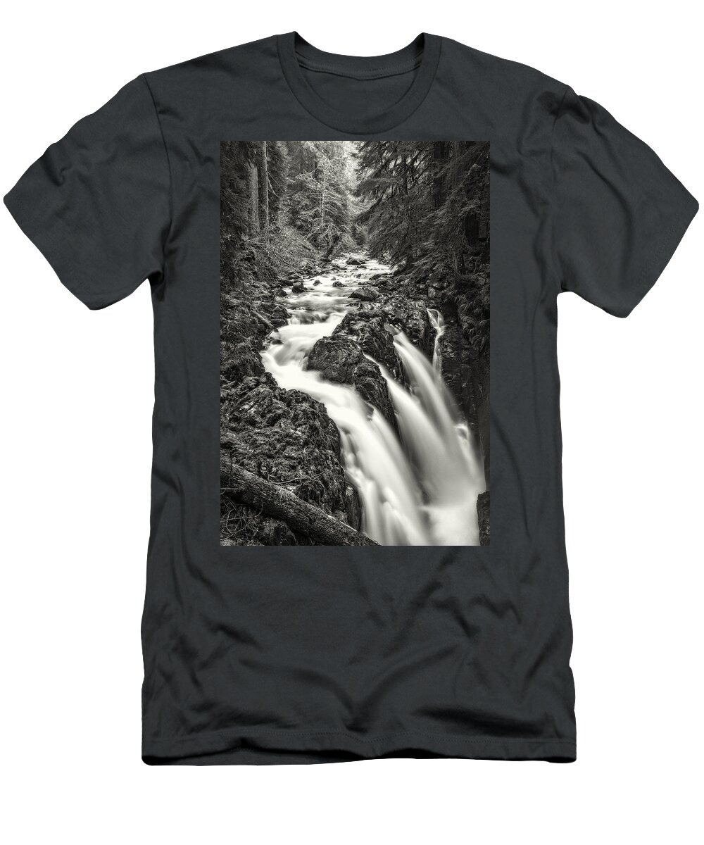 Forest T-Shirt featuring the photograph Forest Water Flow by Ken Stanback