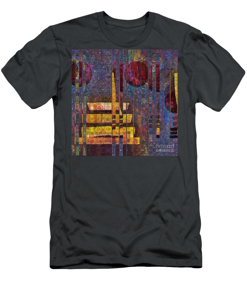 Forms T-Shirt featuring the digital art Formes - 0101pkrdb by Variance Collections