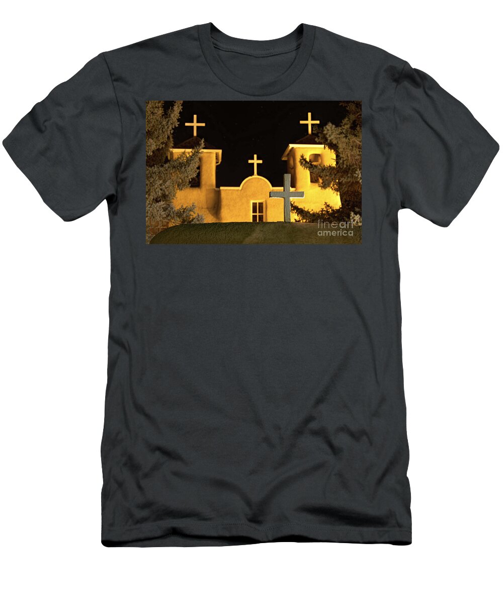 Four Crosses T-Shirt featuring the photograph Four Crosses by Gary Holmes