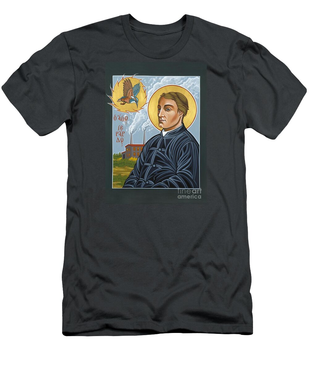 Fr. Gerard Manley Hopkins T-Shirt featuring the painting Fr. Gerard Manley Hopkins The Poet's Poet 144 by William Hart McNichols