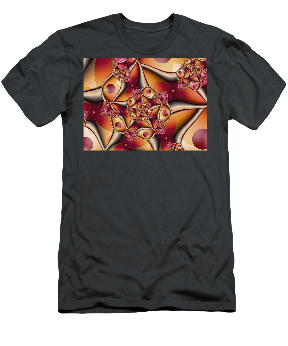 Fractal T-Shirt featuring the digital art Fractal Playful Art by Gabiw Art