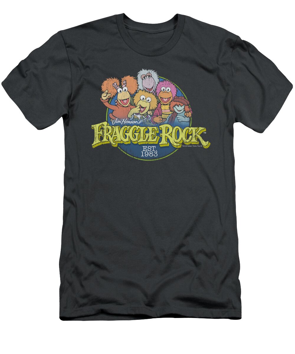 Animated Characters T-Shirt featuring the digital art Fraggle Rock - Circle Logo by Brand A