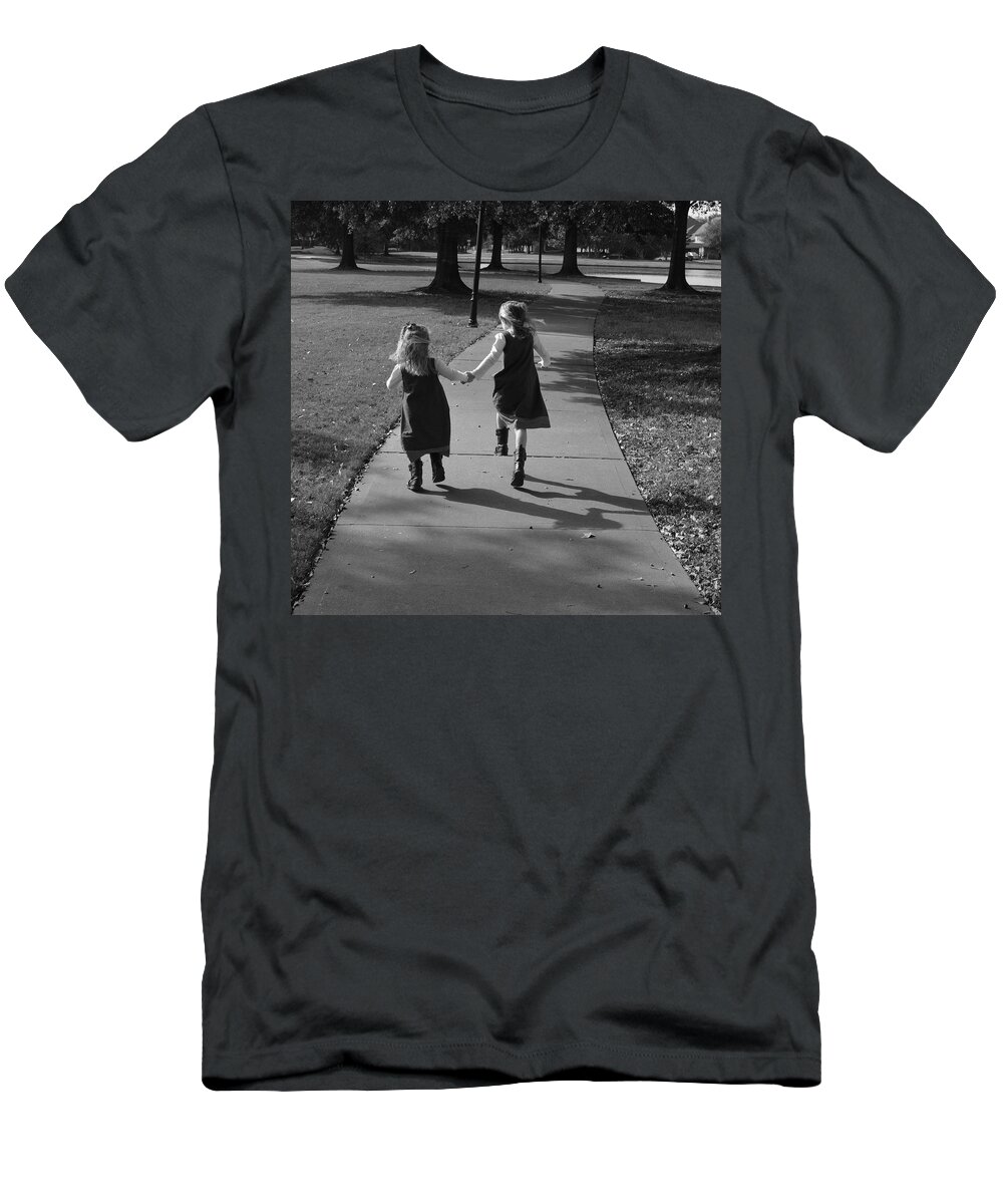 Black And White T-Shirt featuring the photograph Friends Forever by David Morefield