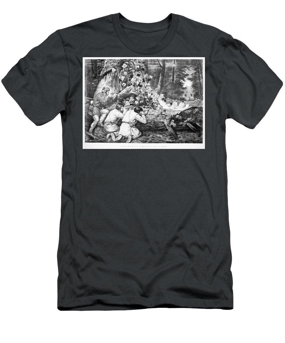 1862 T-Shirt featuring the painting Frontiersmen, 1862 by Granger