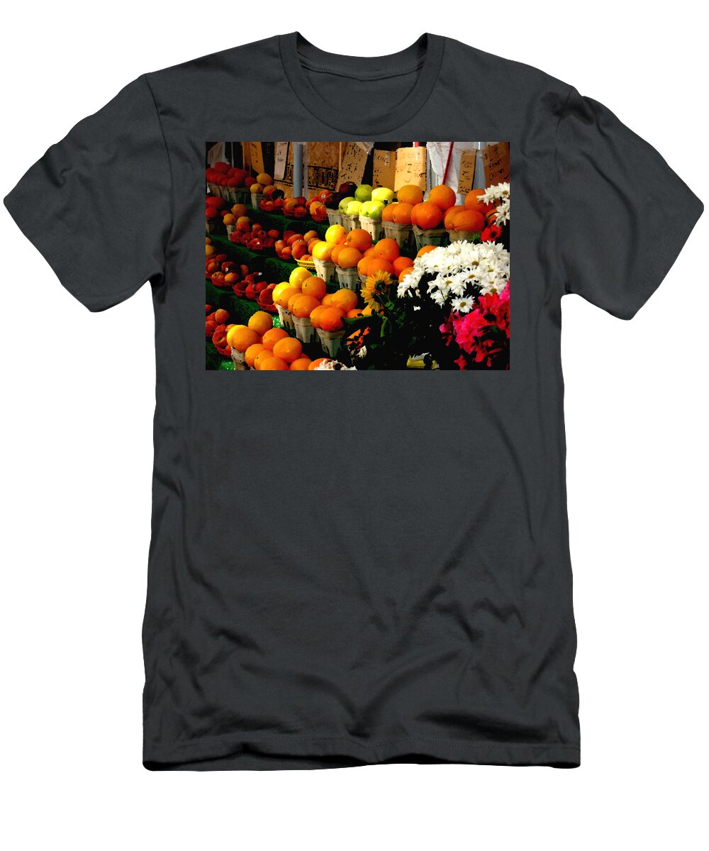 Fruit T-Shirt featuring the photograph Fruit Stand by Steve Karol