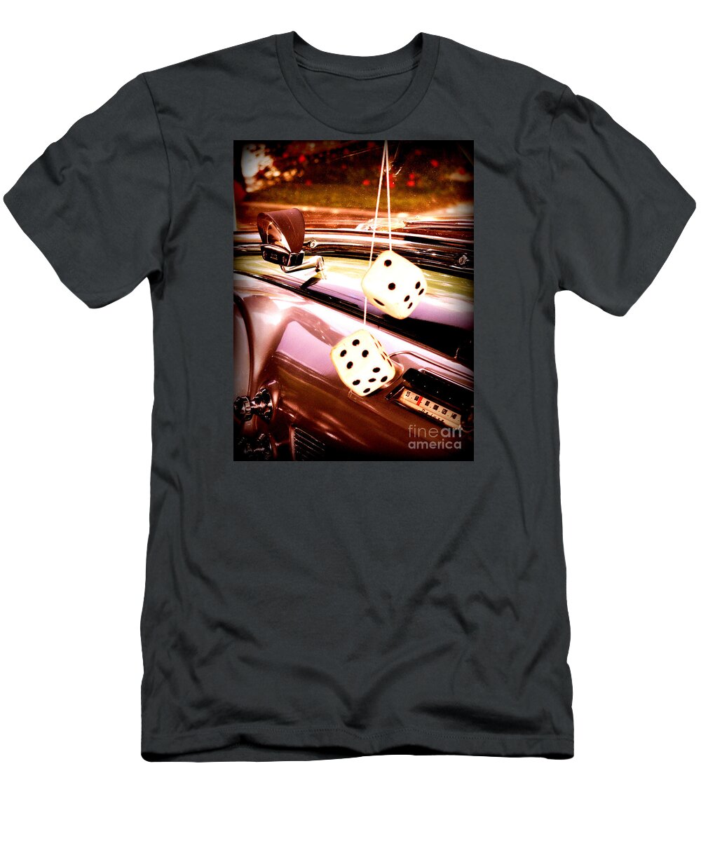 Dice T-Shirt featuring the digital art Fuzzy Dice by Valerie Reeves