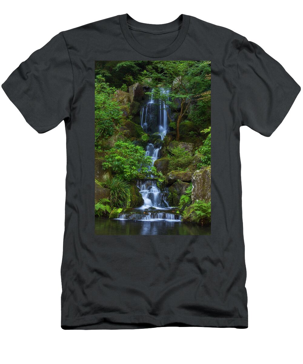 Waterfall T-Shirt featuring the photograph Garden Falls by Darren White