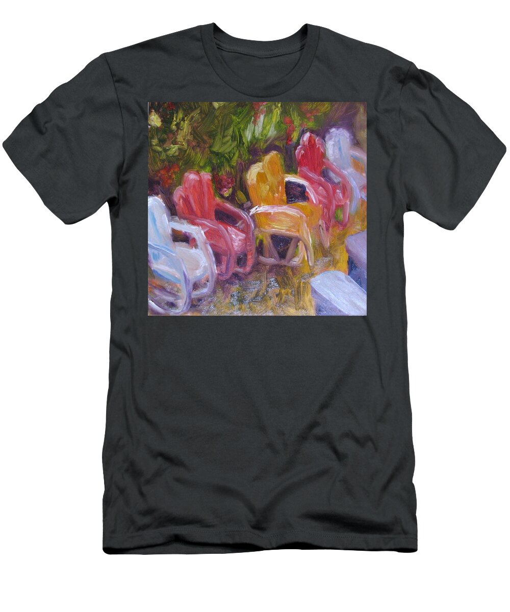 Vintage T-Shirt featuring the painting Garden Party by Susan Elizabeth Jones