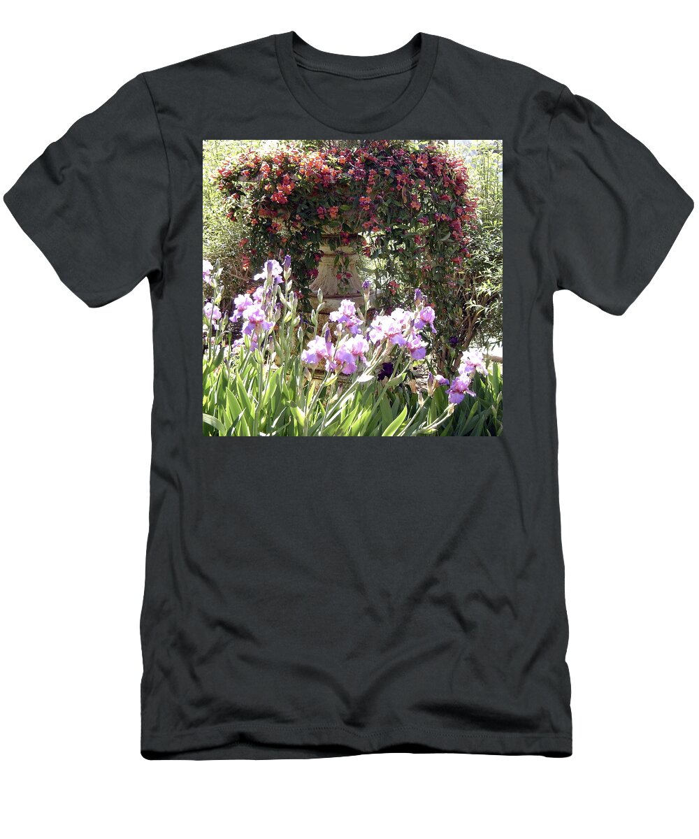 Flowers In A Pot T-Shirt featuring the photograph Gardens At Caesars by Gerry High