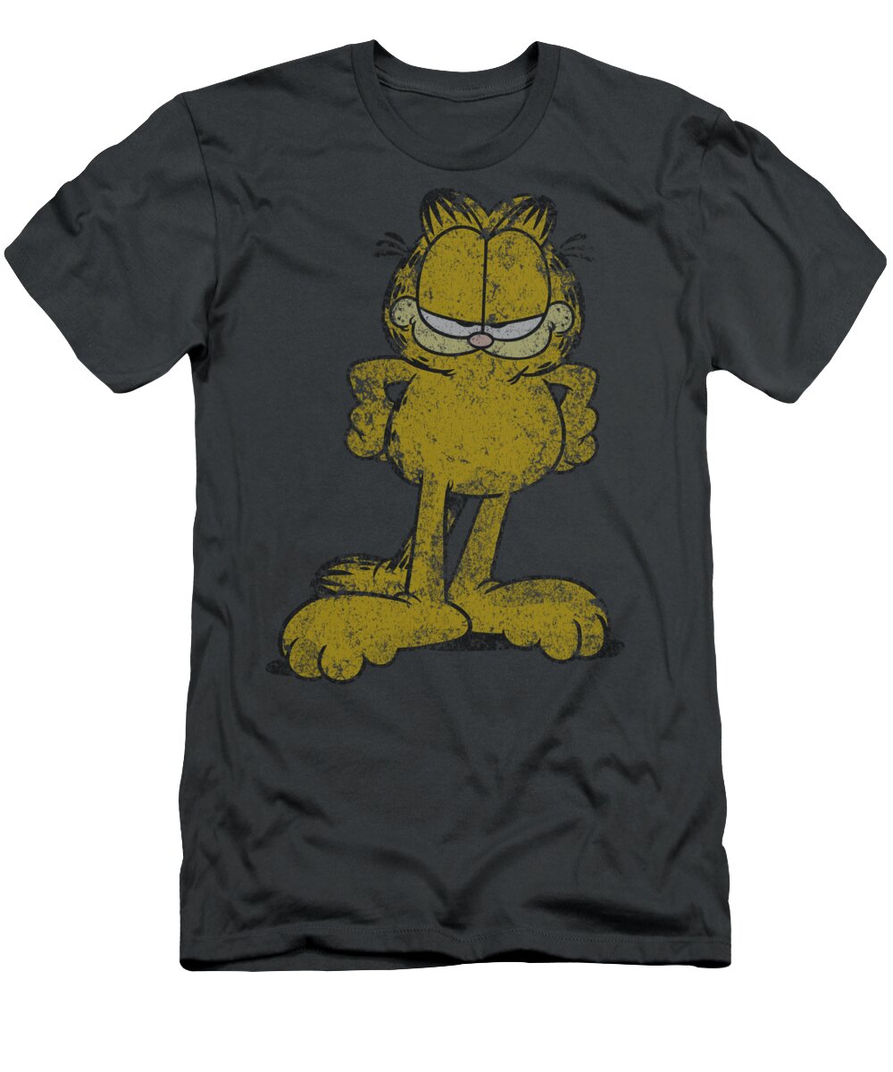 Garfield T-Shirt featuring the digital art Garfield - Big Ol' Cat by Brand A